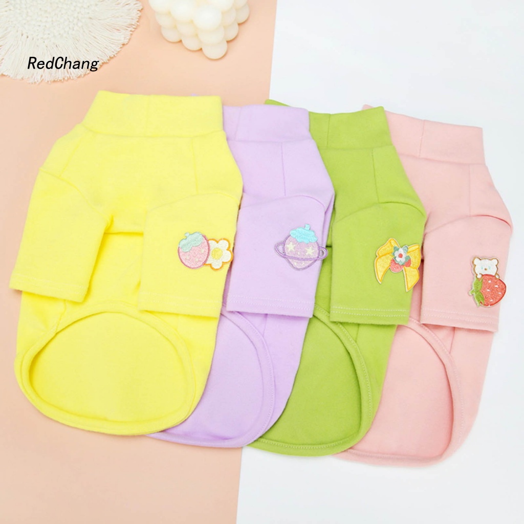 Rc ~ Áo Chui Đầu Màu Trơn Mềm Mại Giữ Ấm Mùa Đông Cho Thú Cưng