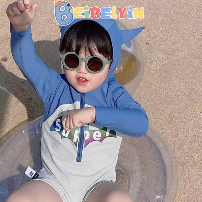 Bộ Đồ Bơi Một Mảnh Tay Dài Chống Nắng Dễ Thương Cho Bé Gái