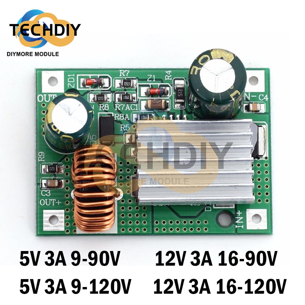Mô Đun Hạ Áp DC 9V 12V 24V 36V 48V 72V 120V Sang 5V 12V 3A Chuyên Dụng