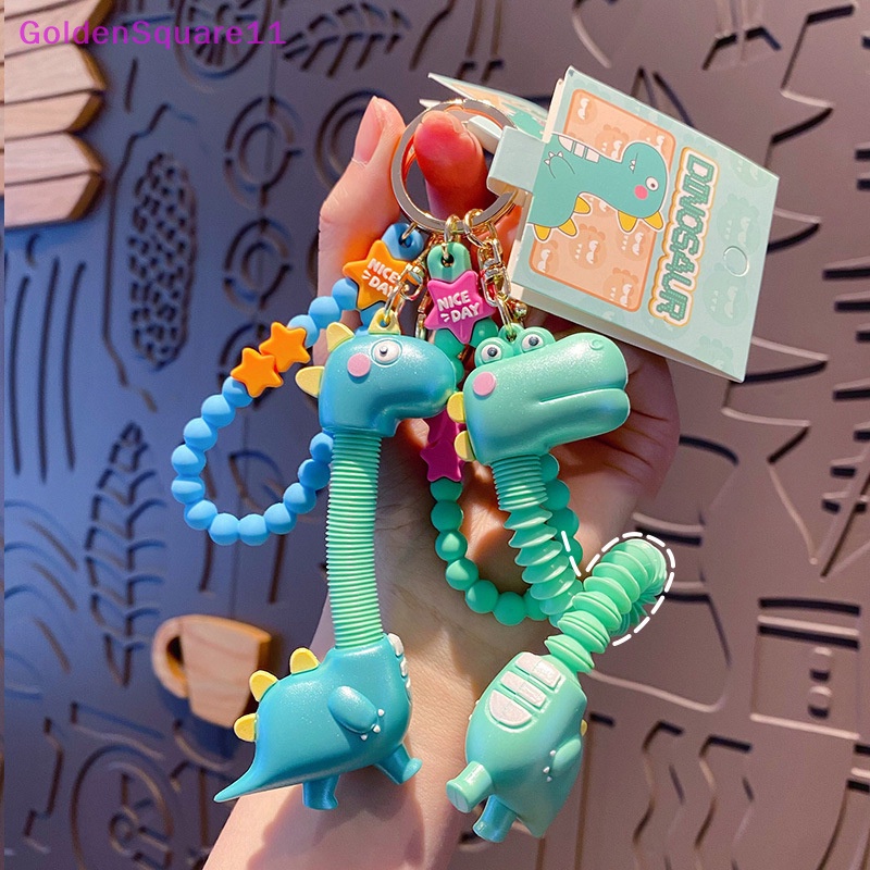 Móc Khóa Hình Khủng Long Miệng Dài Màu Vàng Kim Dễ Thương Cho Nam Và Nữ