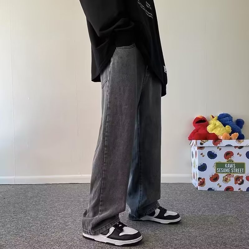 Quần Jean Dài Dáng Suông Ống Đứng Dễ Phối Đồ Thời Trang Phong Cách Hàn Quốc Cho Nam