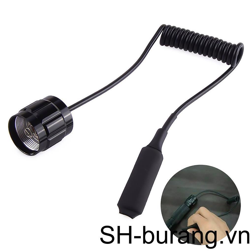 Công Tắc Điều Khiển Đèn Pin LED Bằng Hợp Kim Nhôm Màu Đen Có Thể Kéo Dài