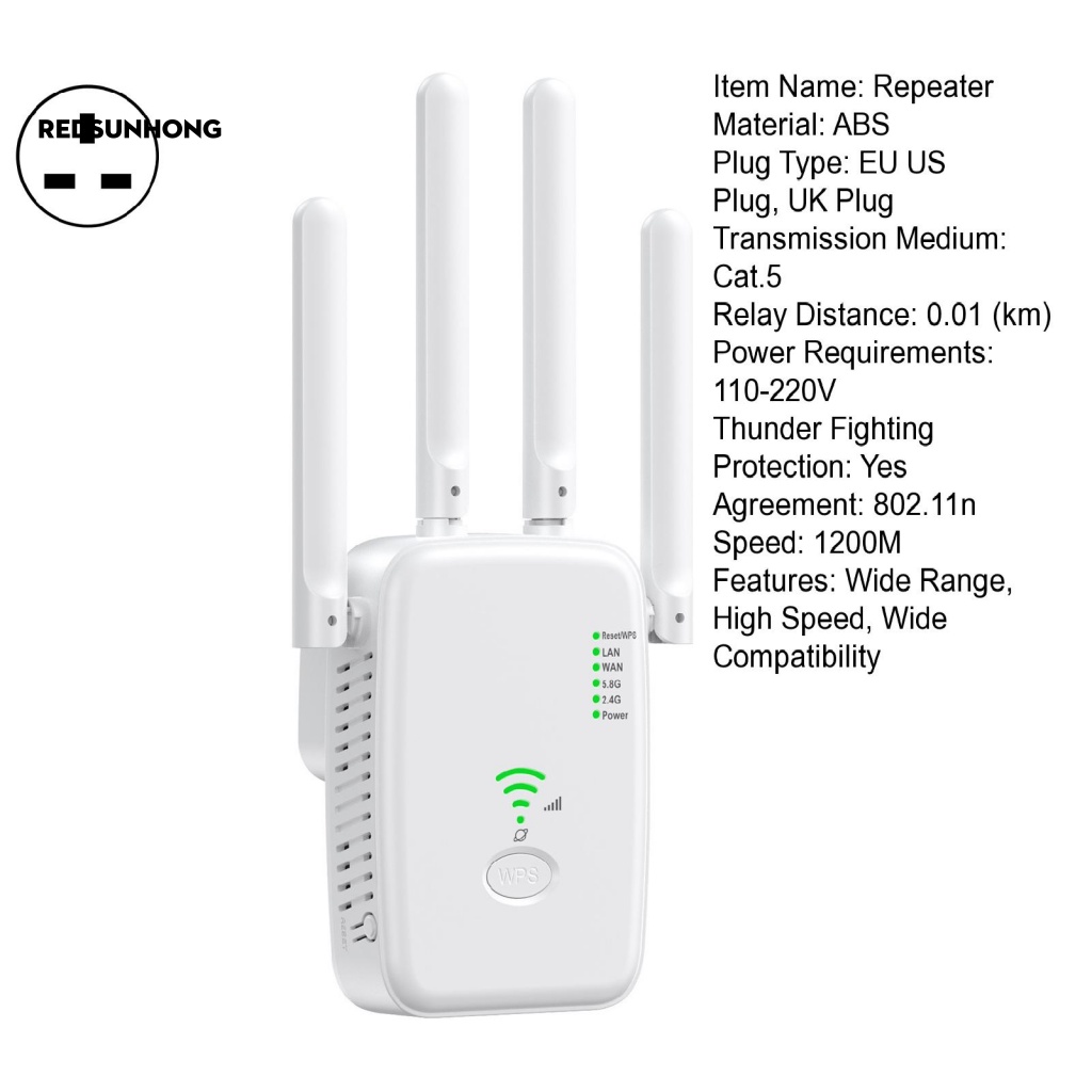 Thiết Bị Khuếch Đại Tín Hiệu WiFi Tần Số Kép 1200Mbps Cho Máy Tính