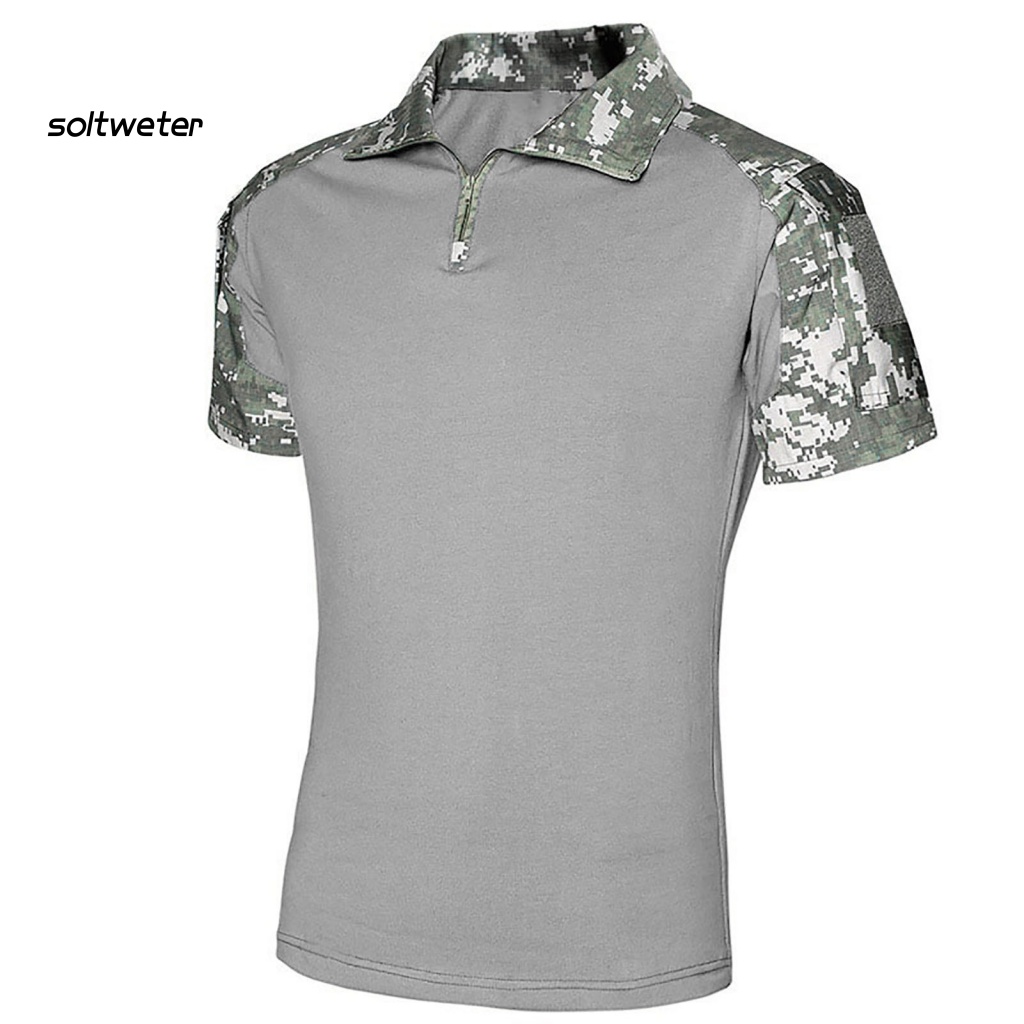 Áo Thun Cổ Bẻ Dáng Ôm Họa Tiết Rằn Ri Thời Trang Cá Tính Cho Nam