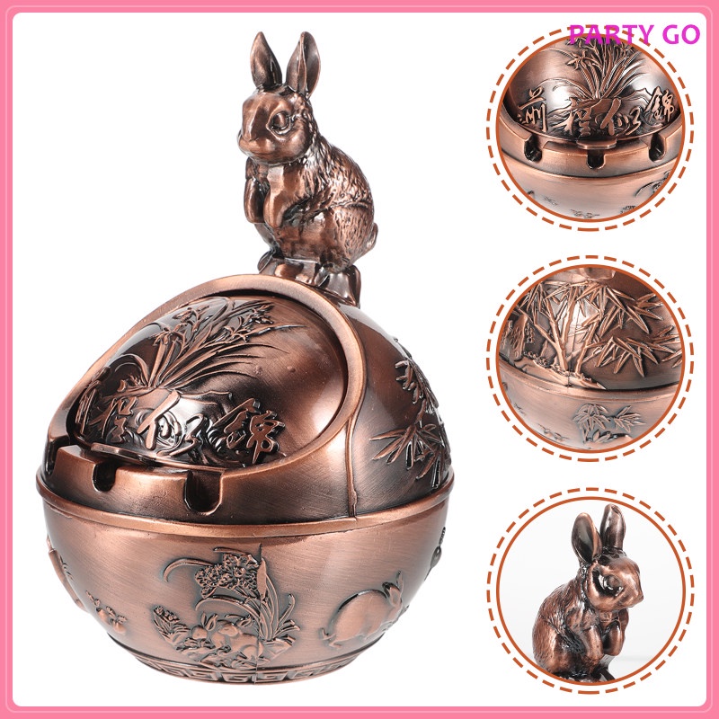 Gạt Tàn Thuốc Hình Cầu Bằng Hợp Kim Kẽm Phong Cách Vintage Trang Trí Văn Phòng / Trong Nhà / Ngoài Trời