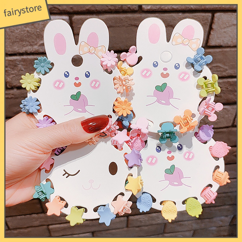 Set 10 Kẹp Tóc Càng Cua Độ Co Giãn Cao Không Phai Màu Trang Trí Tóc Ngọt Ngào Cho Bé