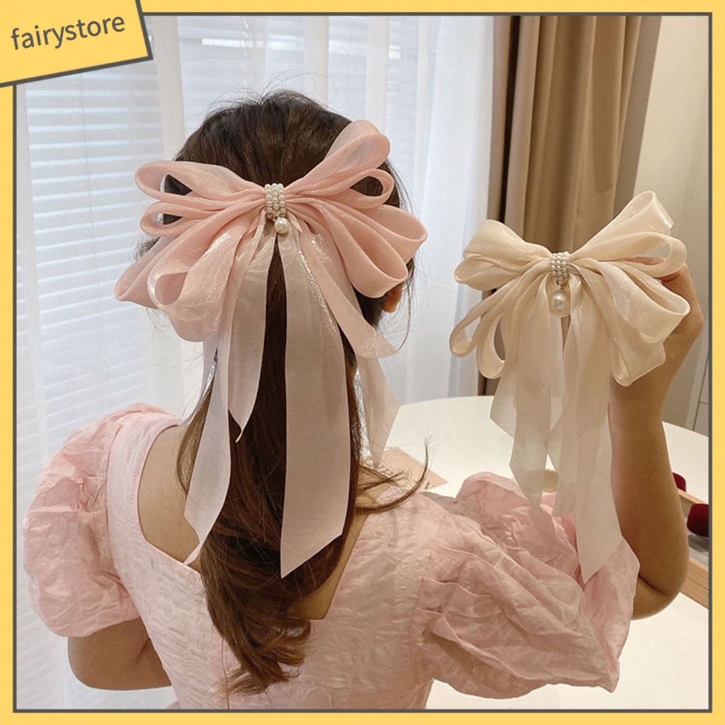 Kẹp Tóc Mềm Nhiều Lớp Chống Trượt Kiểu Dáng Ngọt Ngào Cho Nữ