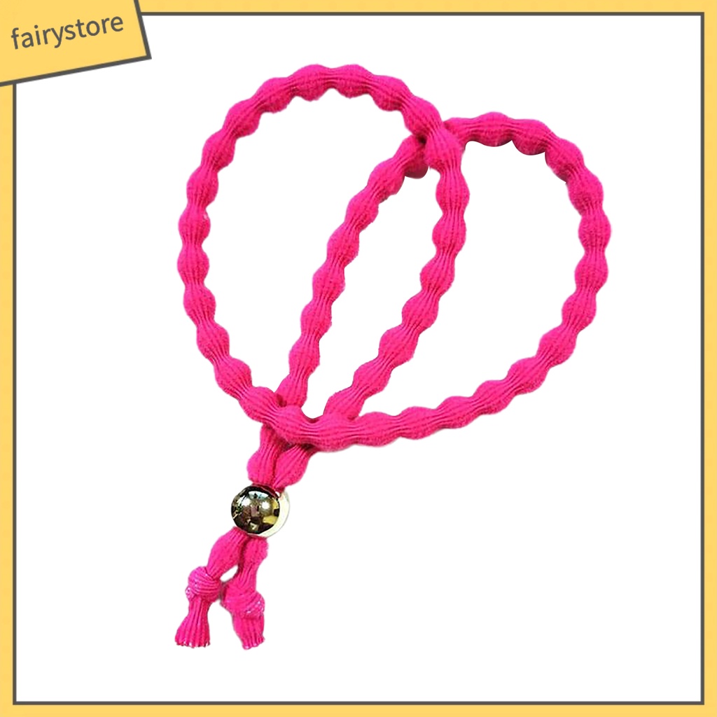 Dây Cột Tóc Đuôi Ngựa Màu Trơn Có Thể Điều Chỉnh Độ Dài