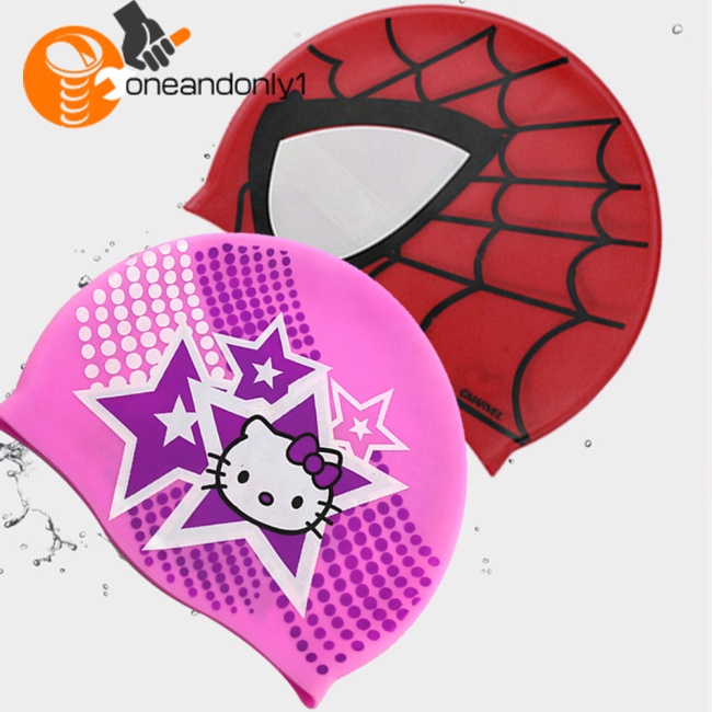 Mũ Bơi Bảo Vệ Tai Chống Thấm Nước In Hoạt Hình Dễ Thương Cho Bé