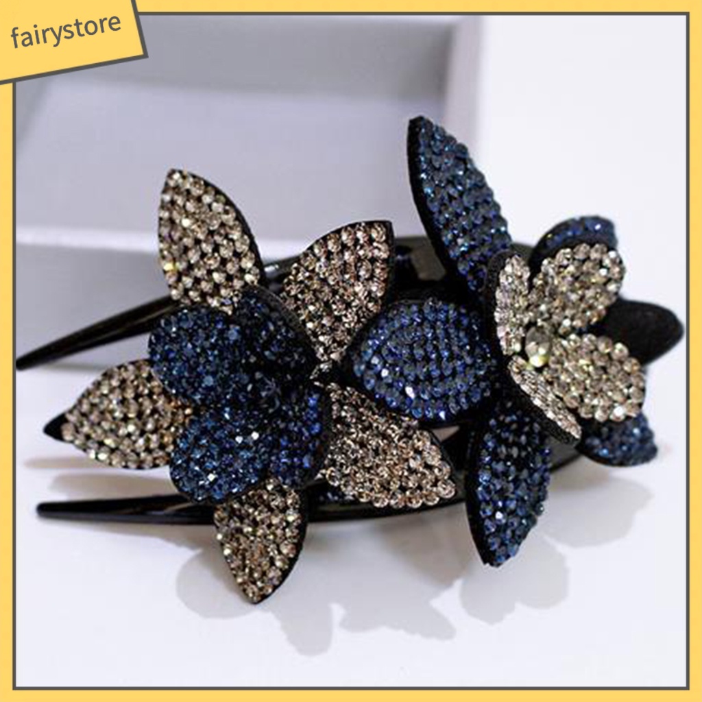 Kẹp Tóc Mỏ Vịt Đính Đá Hình Bông Hoa Xinh Xắn