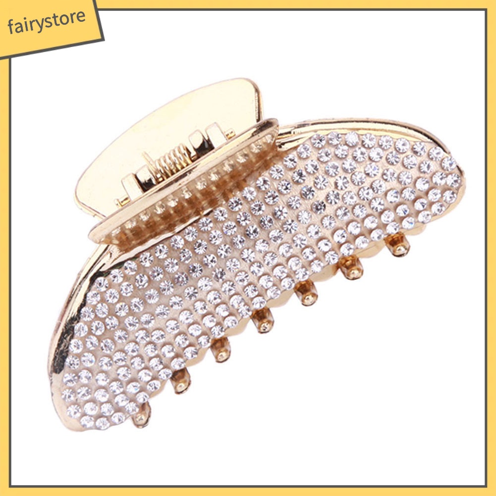 Kẹp Tóc Đính Đá Và Ngọc Trai Giả Thanh Lịch Dành Cho Nữ