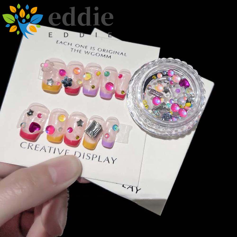 Hộp Phụ Kiện Trang Trí Móng Tay 26 Eddie 26Die|Phụ Kiện Khoan Móng Tay 3D Nhiều Kích Cỡ Cho Nữ