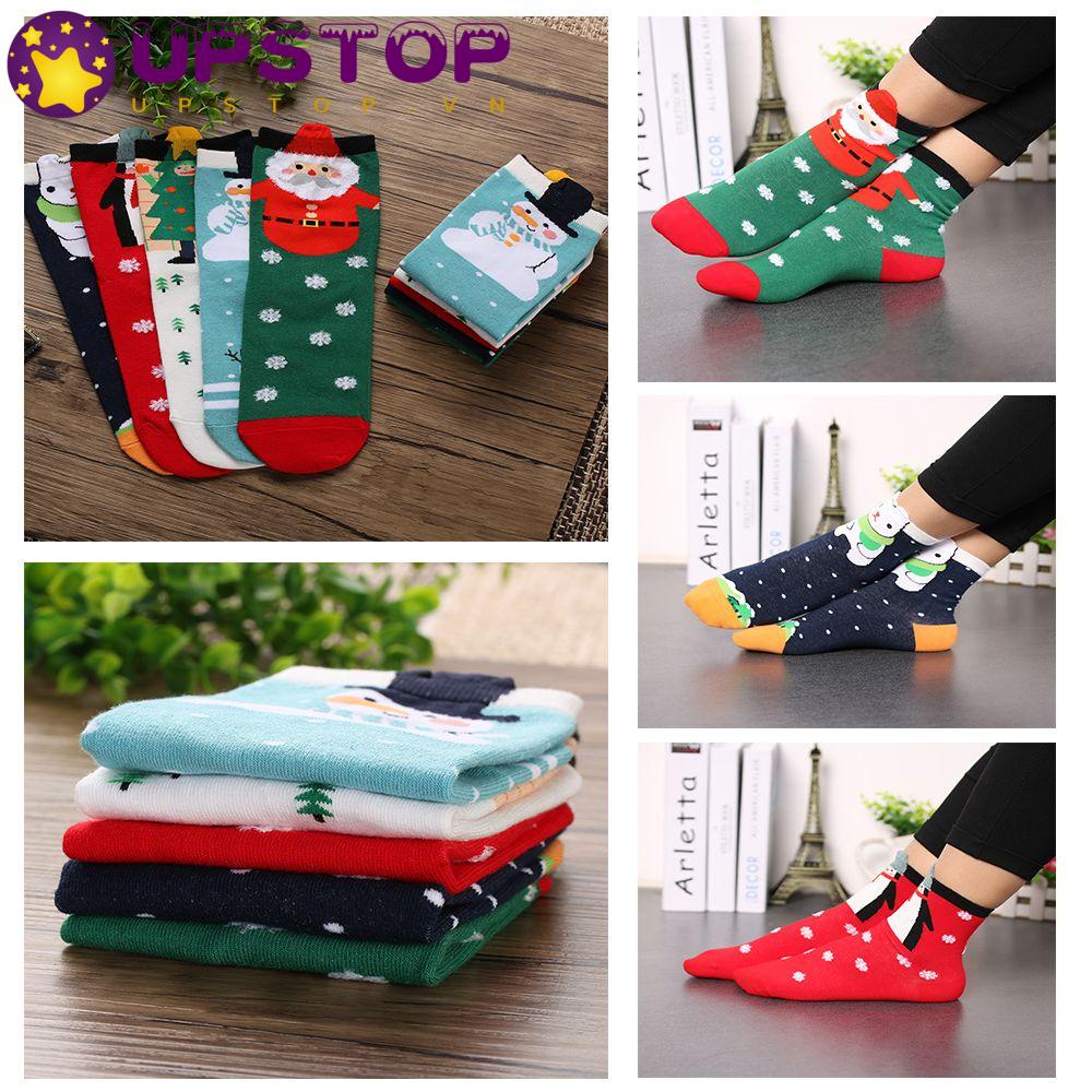 Vớ Nữ Họa Tiết Giáng Sinh Thời Trang Xinh Xắn