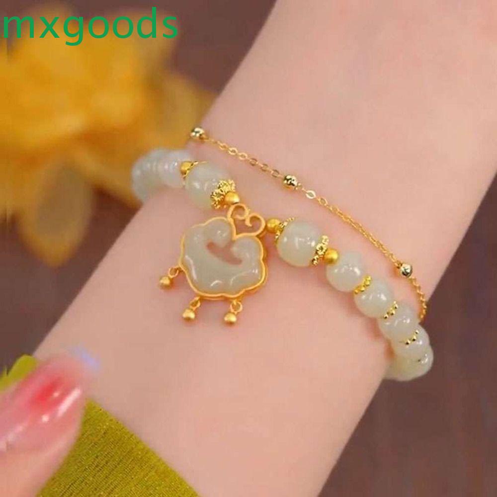 Mxgoods Vòng Tay Dây Bện Hai Lớp Phối Mặt Hợp Kim Thiết Kế Hình Đám Mây Thời Trang Thanh Lịch Dành Cho Nữ