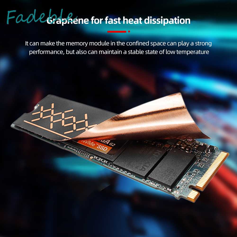 Set 2 Miếng Đệm Làm Mát 0.2mm Chuyên Dụng Dành Cho Bộ Phận Tản Nhiệt Bộ Chuyển Đổi SSD 2 Nvme 2 Nvme Chất Lượng Cao