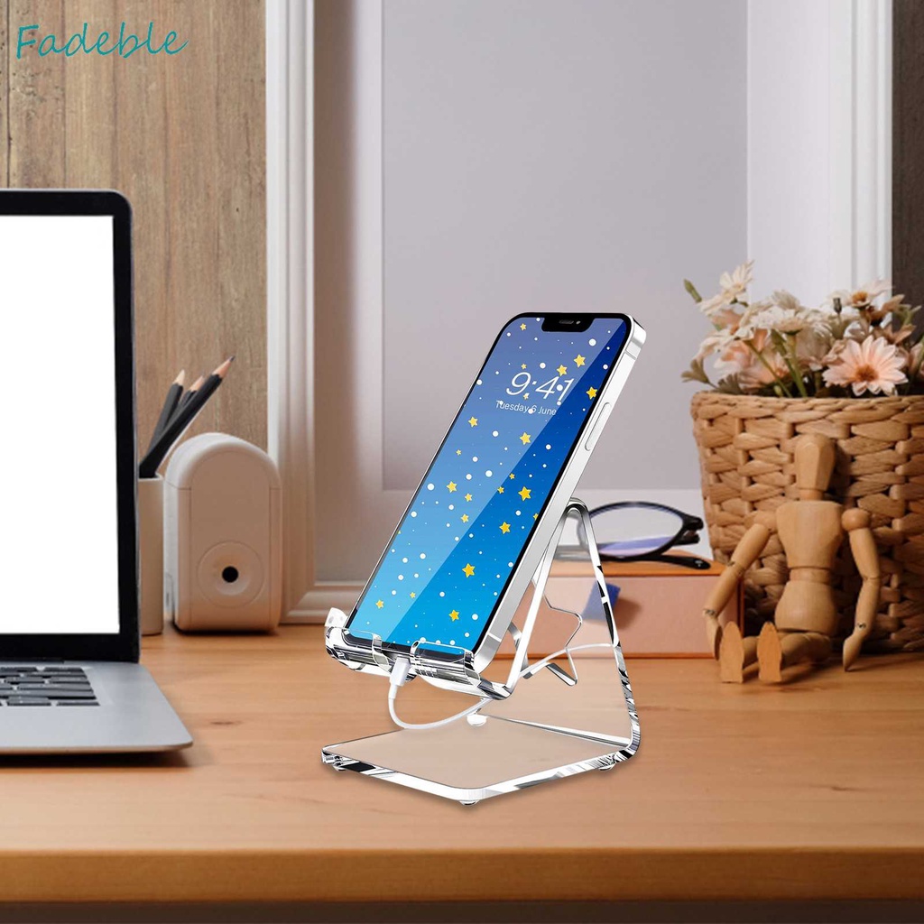Giá Đỡ Điện Thoại Bằng Acrylic Trong Suốt Để Bàn Tiện Dụng