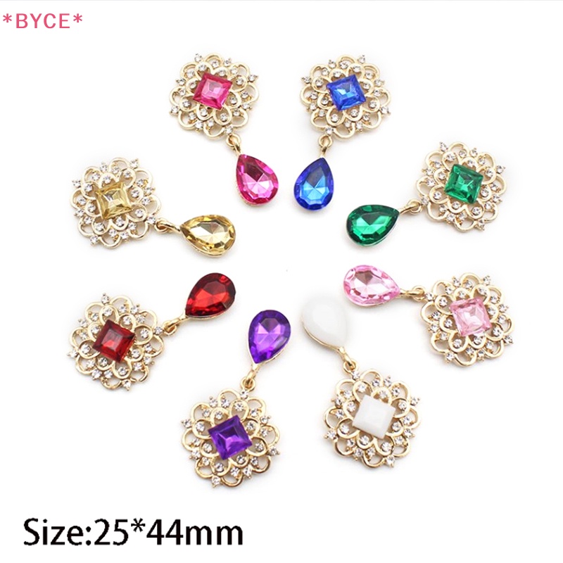 Nút Hộp Quà Bằng Hợp Kim Acrylic 25 * 45MM Trang Trí Đám Cưới Diy Mới