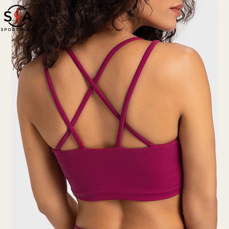 Áo Ngực Thể Thao Hai Dây Mỏng Chống Sốc Thích Hợp Chạy Bộ / Tập Yoga Cho Nữ