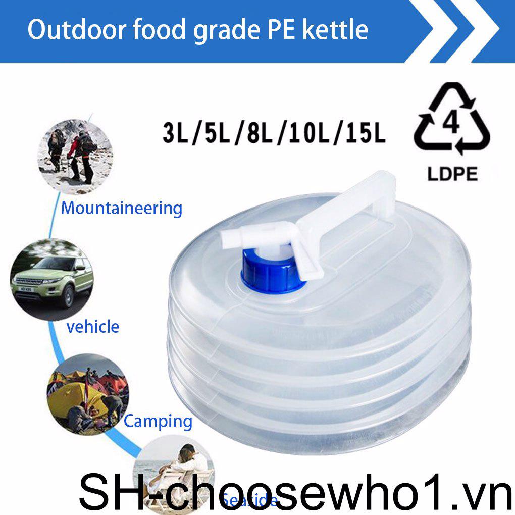 (runbu) Bình Đựng Nước Có Thể Gấp Lại Tiện Lợi Dành Cho Leo Núi Ngoài Trời