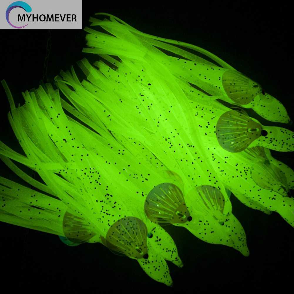 Bộ 10 Mồi Câu Giả Hình Bạch Tuộc Mềm 5cm 6cm 10cm