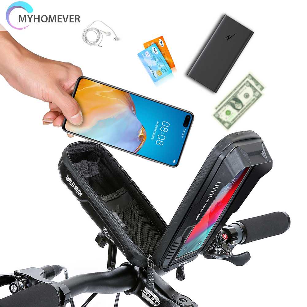 Túi Đựng Điện Thoại Gắn Tay Lái Xe Đạp Bằng EVA Cứng Chống Thấm Nước