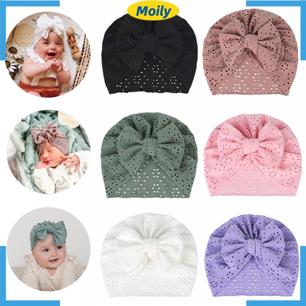 MOILYVN Set 2 Mũ Turban Thắt Nơ Xinh Xắn Cho Bé Gái