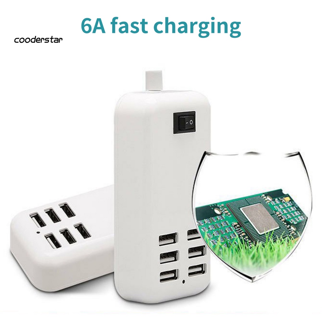 Tẩu Sạc Nhanh USB 5V 6A Cho Điện Thoại