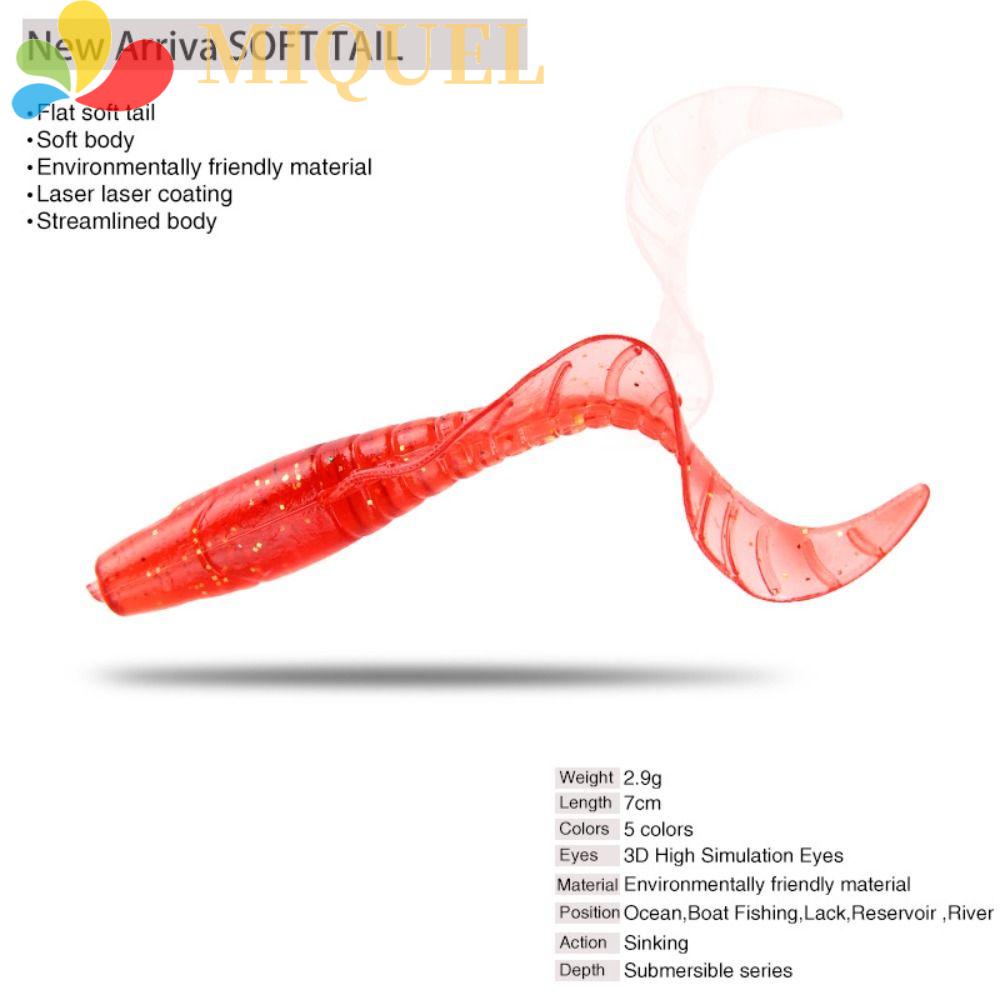 Set 10 Mồi Giả Mềm Câu Cá Hiệu Quả 7cm