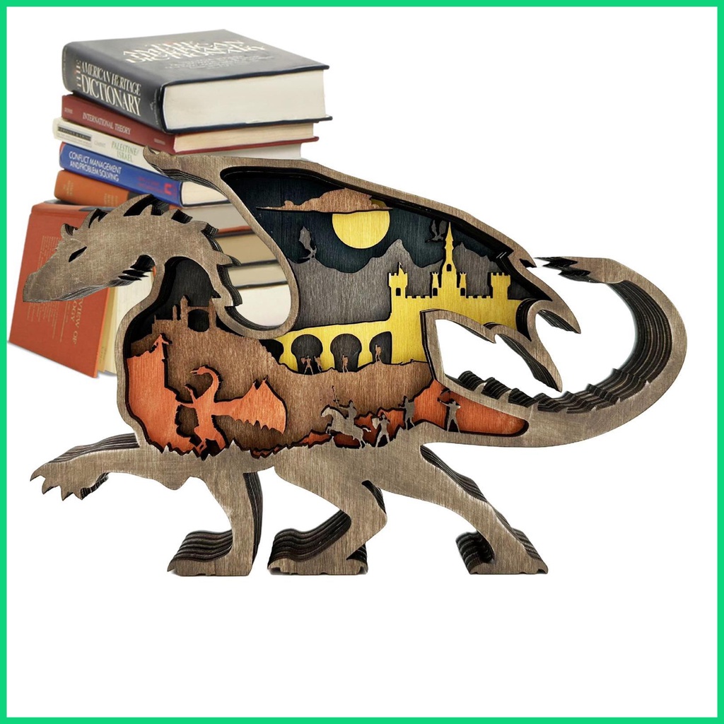 Rồng 3D 3D Chạm Khắc Nhiều Tầng Trang Trí Nội Thất