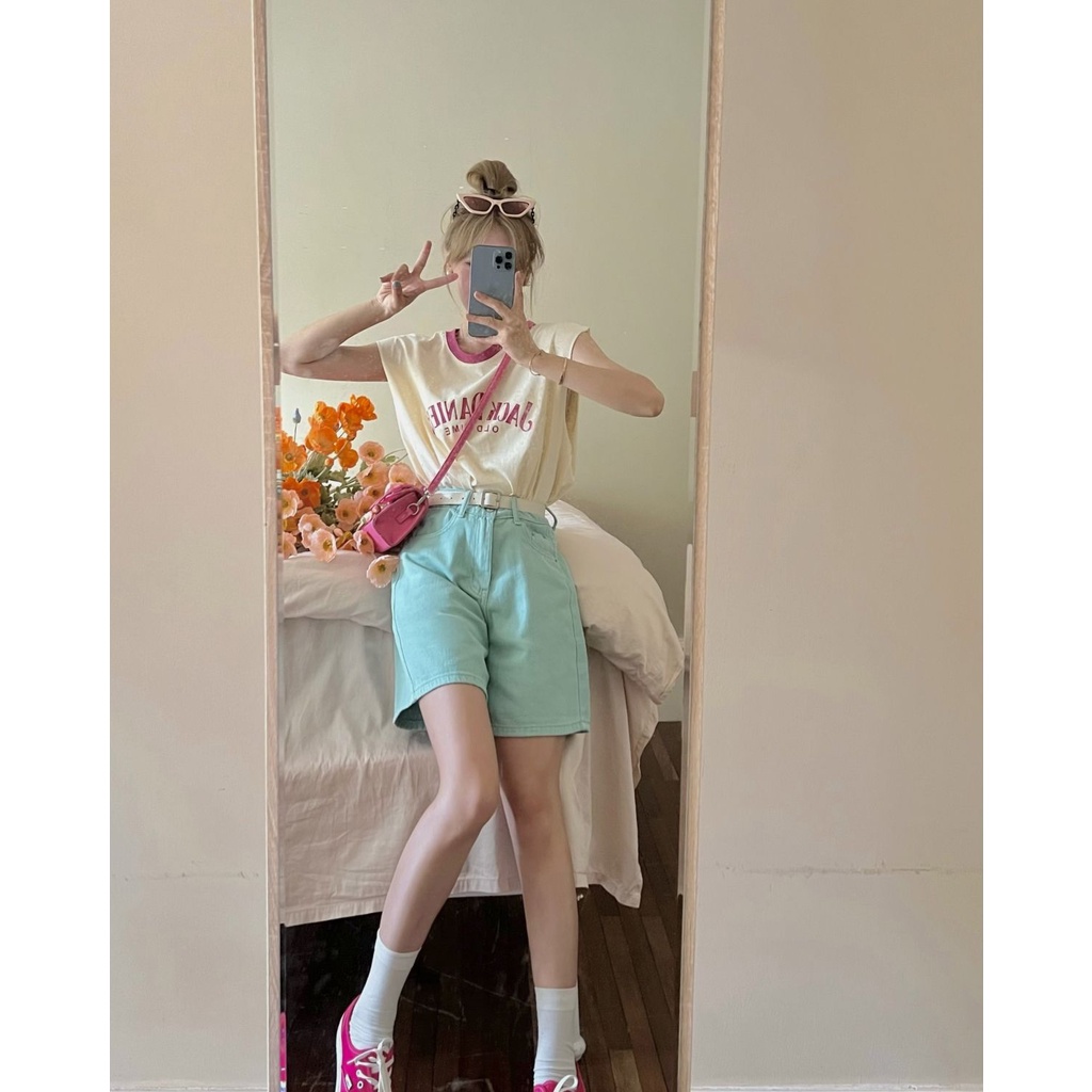 Áo Sát Nách Cổ Tròn In Chữ Thời Trang Mùa Hè Cho Nữ