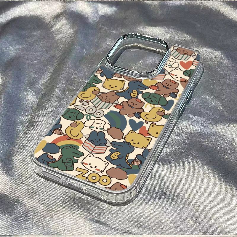 ✅Ốp Điện Thoại Dẻo Họa Tiết Động Vật Dễ Thương Chống Sốc Cho iPhone12 max14proplus Apple / 8 13117 2V5E