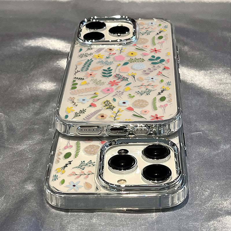 ✅Ốp Điện Thoại Mềm Chống Sốc Họa Tiết Hoa Đơn Giản Cho Iphone 12 14pro78 8X3Q max11 13plus