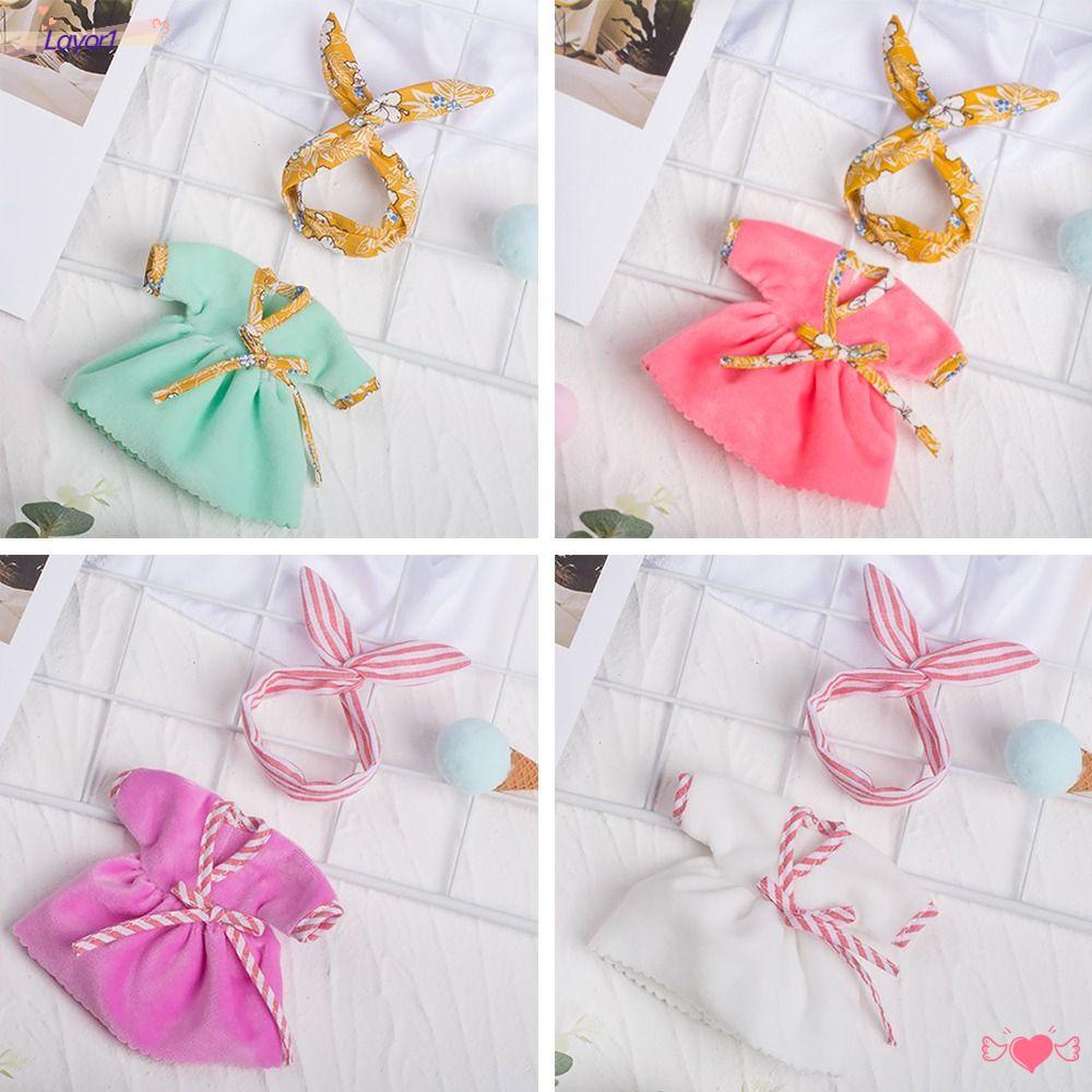 1 Phụ Kiện Quần Áo Ngủ Cho Búp Bê Bằng Vải Cotton Dễ Thương Gồm 4 Màu