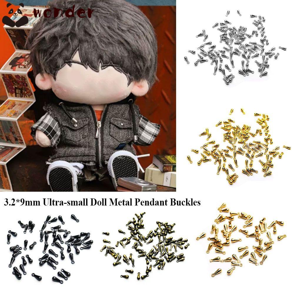 Set 50 Mặt Dây Chuyền Mini Bằng Kim Loại Dễ Thương Trang Trí Nhà Búp Bê Tỉ Lệ 1 / 6