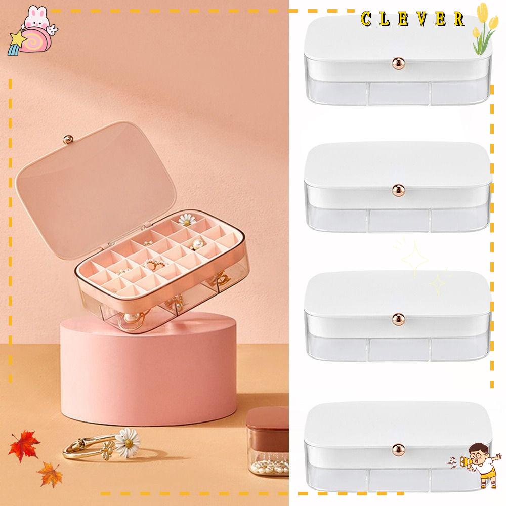 Hộp Đựng Trang Sức Chia Ngăn Bằng Nhựa Có Thể Tháo Rời Tiện Dụng