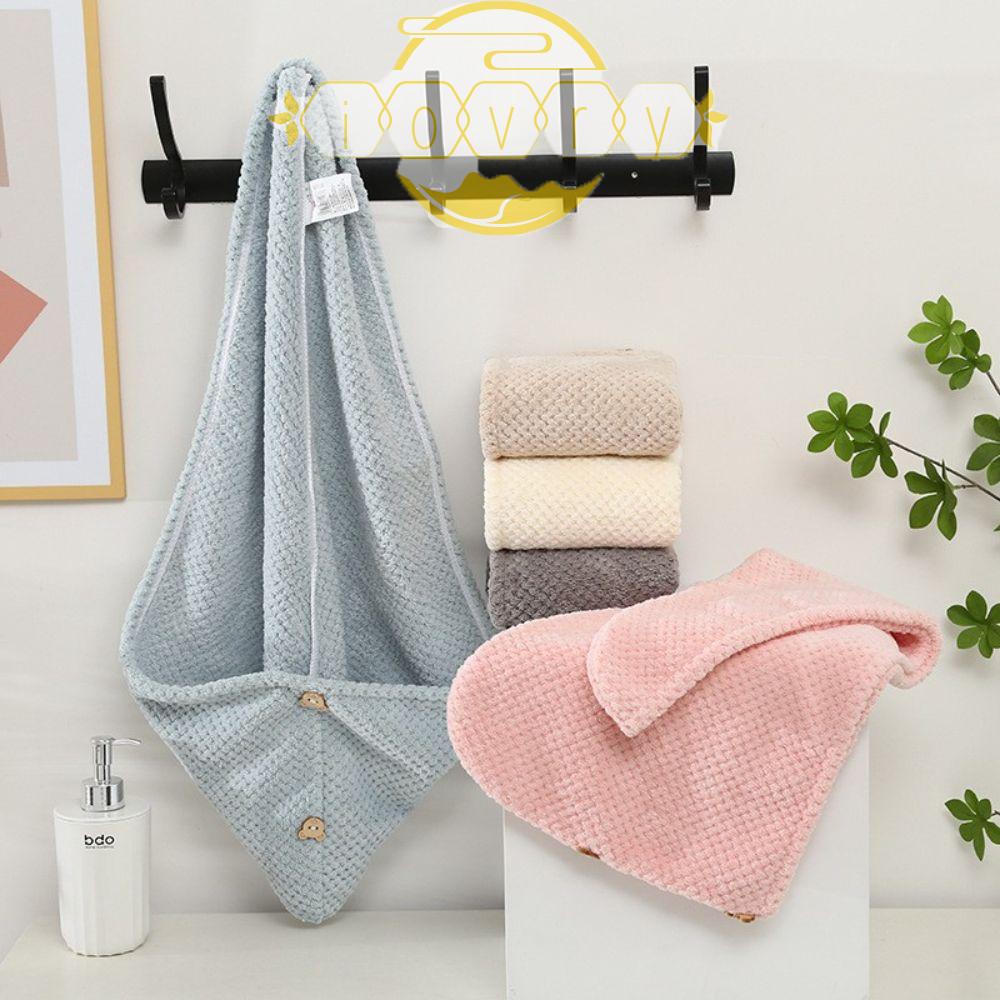 Mũ Trùm Tóc Thấm Hút Nước Nhanh Khô Bằng Vải Lông Cừu San Hô Tiết Kiệm Thời Gian