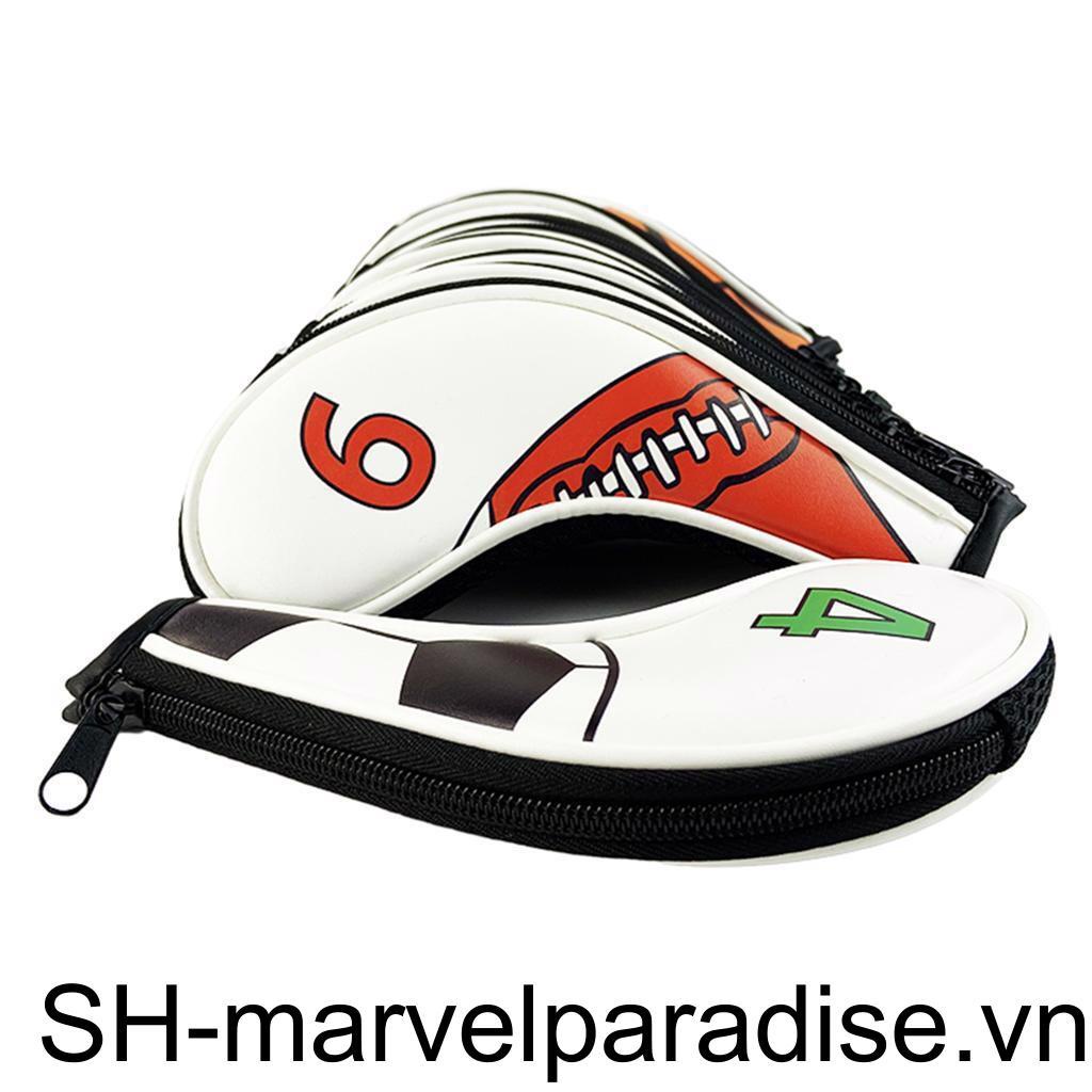 Bộ 9 Vỏ Bọc Bảo Vệ Đầu Gậy Đánh Golf Chuyên Dụng