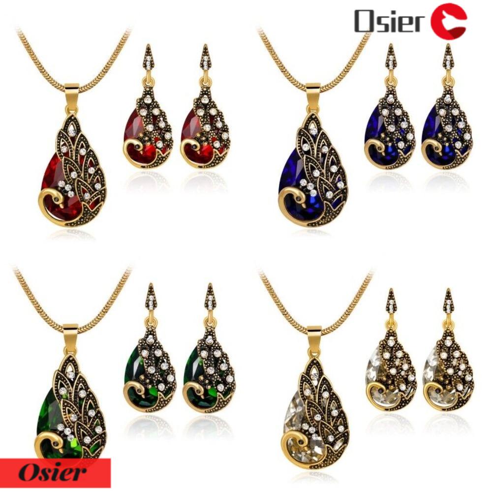 Osier1 Bộ Khuyên Tai Đính Khối Thời Trang Mới|Bộ Trang Sức Cô Dâu Thiết Kế Sang Trọng Quý Phái