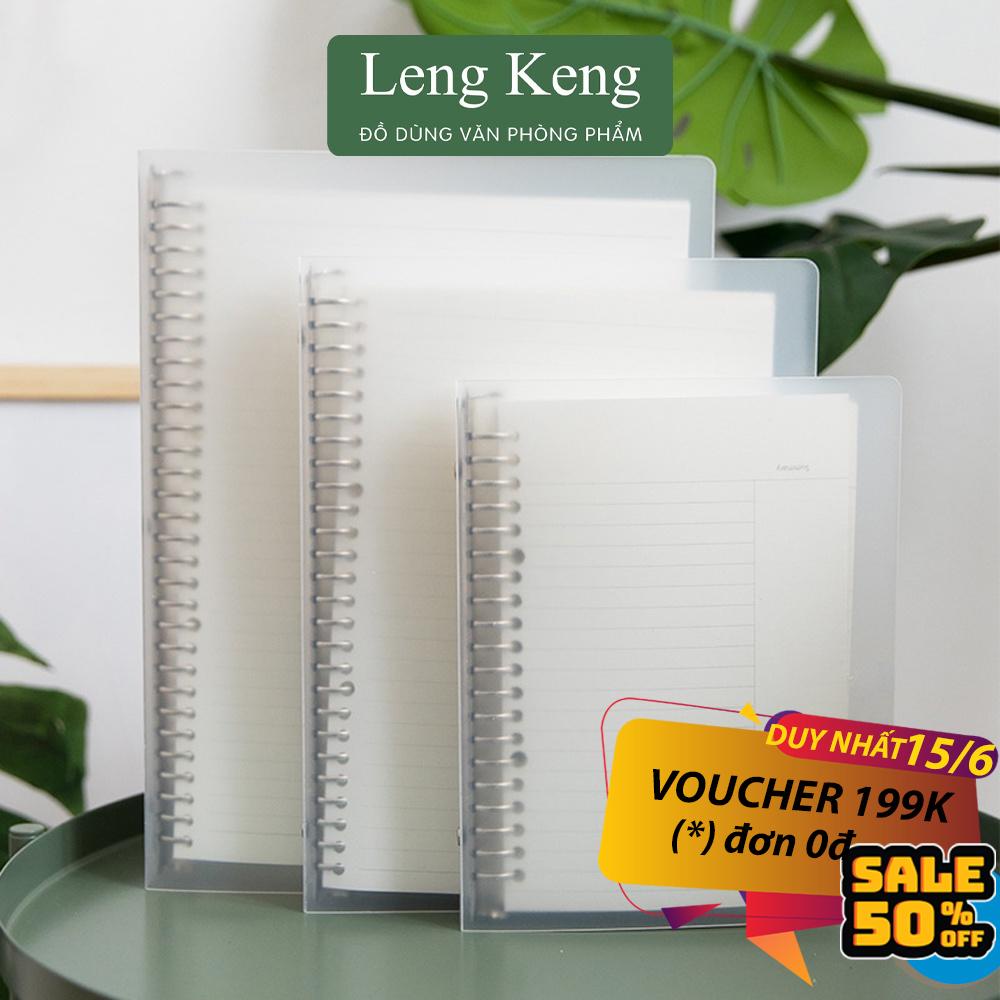 Sổ còng A4 Leng Keng bìa sổ còng 30 lỗ binder còng sắt làm sổ tay, sổ ghi chép, take notes, bujo