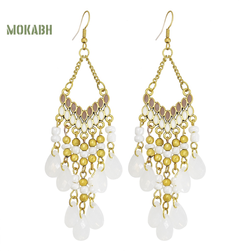 1 Đôi Bông Tai Hợp Kim Hình Giọt Nước Thời Trang