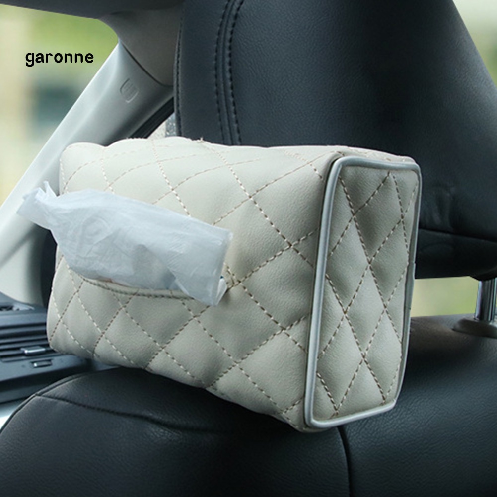 Hộp Đựng Khăn Giấy Bằng Da Giả Có Khóa Kéo Cho Xe Hơi Giá Đỡ