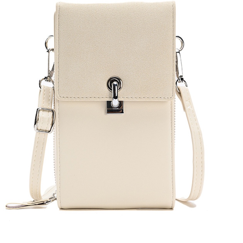 Túi Đựng Điện Thoại Hình Vuông Màu Trơn Đơn Giản Dễ Phối Đồ Cho Nữ