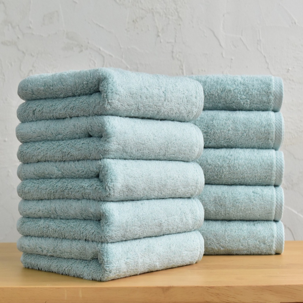 Khăn Tắm Cao Cấp Anoda Màu Xanh Mint - Vua Khăn Dùng Cho Gia Đình Spa Khách Sạn 100% Cotton Thấm Hút Không Ra Màu- 40x80