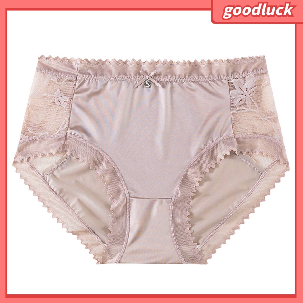 [GLO] Quần Lót Ren Hoa Mềm Mại Không Đường May Dưỡng Ẩm Chống Chảy Xệ Lưng Vừa Co Giãn Dành Cho Nữ