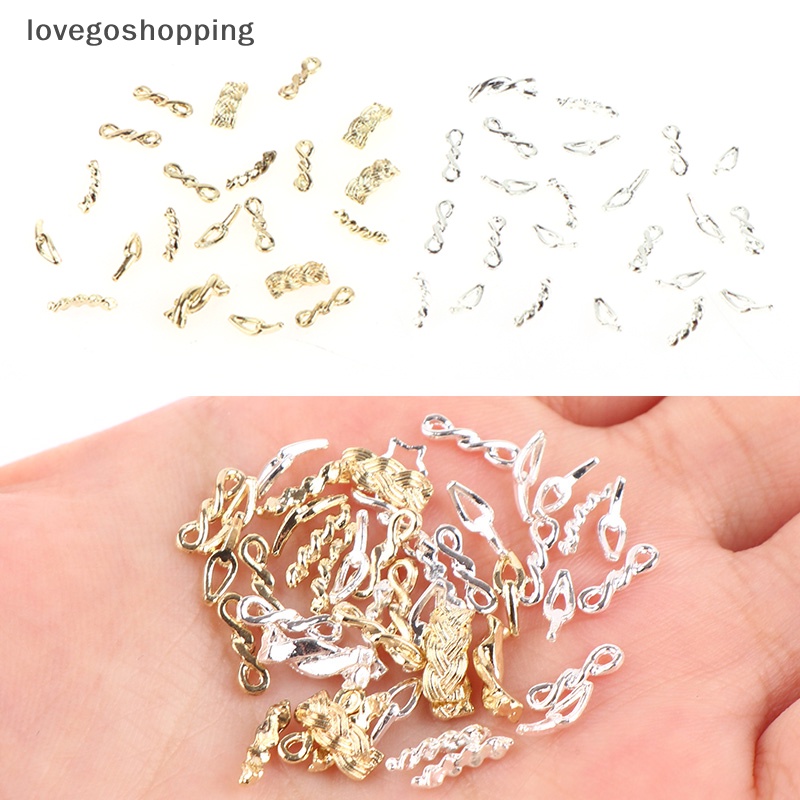 Set 10 / 20 Dây Xích Kim Loại Màu Vàng / Bạc Trang Trí Móng Nghệ Thuật DIY