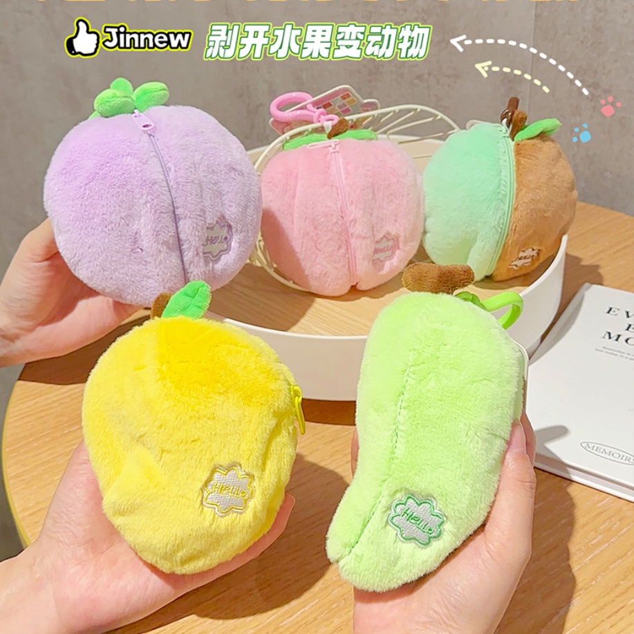 Móc Khóa Thỏ Nhồi Bông 2 Trong 1 Dễ Thương