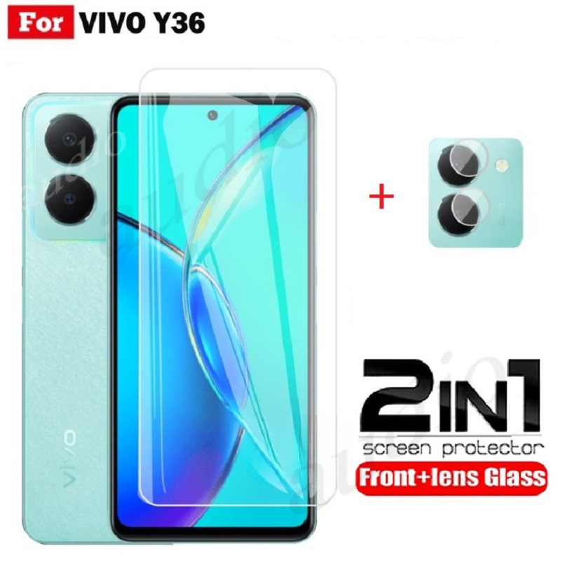 Kính Cường Lực Bảo Vệ Camera 2 Trong 1 Cho VIVO Y36 Y78 Plus Y78 + 4G 5G Y22s Y22 Y77 Y55 Y75 Y30 Y02s Y02 Y35 5G