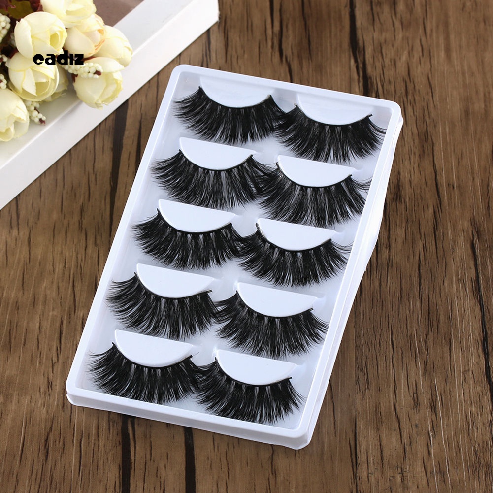 Bộ 5 Cặp Lông Mi Giả Dài Và Dày Hiệu Quả