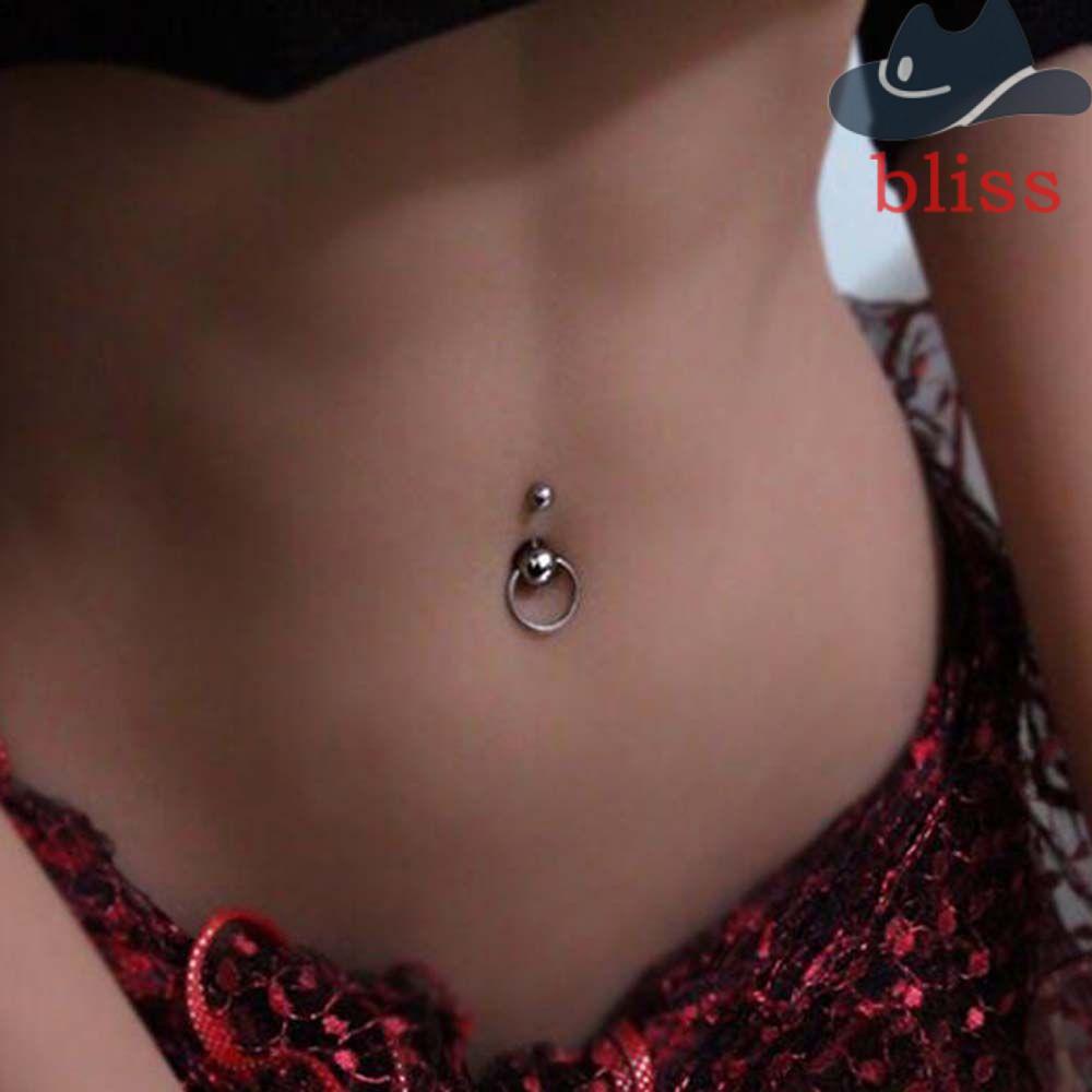 1 Khuyên Rốn Thép Phẫu Thuật Phong Cách Punk Cho Nữ