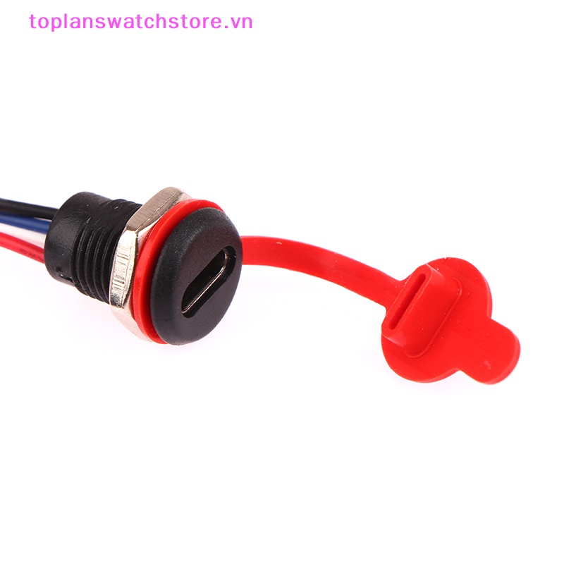 Đầu Nối USB Type-C 4Pin Kèm Dây Cáp Sạc Nhanh Chống Thấm Nước Tiện Dụng